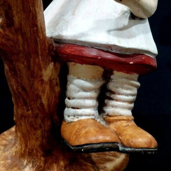 12" VTG Girl Sitting In Blossom Tree Figurine - Picture 7 of 8